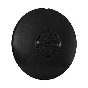 Calota Centro Roda Ferro Vw Aro 13 14 15 Parati Club Preta brilhante