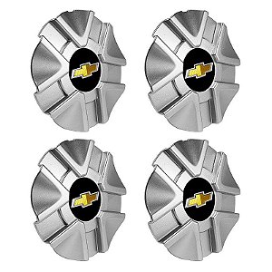 Jogo Calotinha Astra Sport 2002 Aro 16 Emblema GM Alumínio Preto