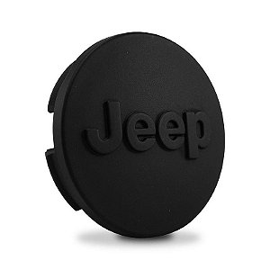 Calotinha 63mm Centro de Roda Jeep Renegade Compass Preta Fosca