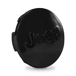 Calotinha 63mm Centro de Roda Jeep Renegade Compass Preta Brilhante