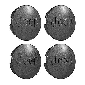 Jogo Calotinha 63mm Centro de Roda Jeep Renegade Compass Grafite