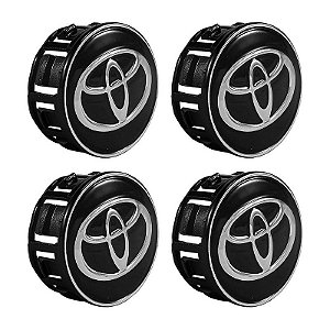 Jogo Calotinha 53mm Centro de Roda Toyota Prius Corolla 2019/...