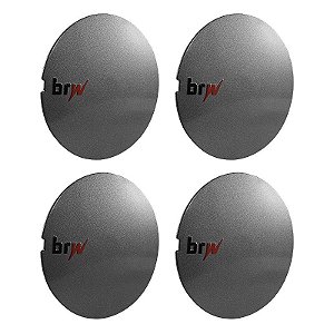 Jogo Calota Central BRW Roda Esportiva Aranha 890 Grafite