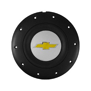 Jogo Calota Central Roda de Ferro Chevrolet GM Emblema Prata Modelo Amarok Aro 13 14 15