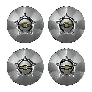 Jogo Calota Central de Roda GM Prisma Celta 2008 Gravata Dourada