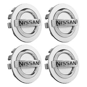 Jogo Calotinha 53mm Nissan March Sentra Versa Kicks Livina Tiida Prata