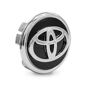 Calotinha 55mm Centro de Roda Toyota Corolla Etios Preta