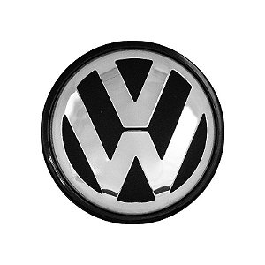 Calotinha 65mm Centro de Roda VW Jetta Amarok Golf Fusca Preta