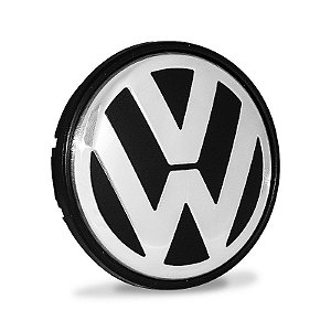 Calotinha 56mm Centro de Roda Vw Gol G5 G6 Fox Polo Preta