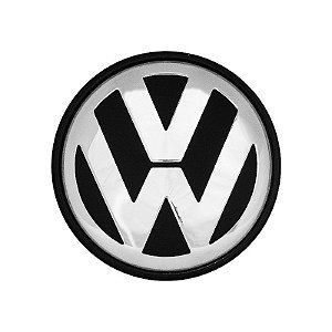 Calotinha 56mm Centro de Roda Vw Gol G5 G6 Fox Polo Preta