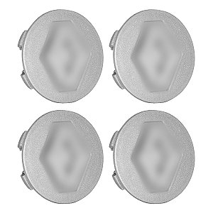 Jogo Calotinha 55mm Centro de Roda Renault Sandero Logan Clio Prata