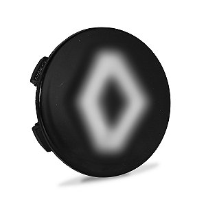 Calotinha 55mm Centro de Roda Renault Sandero Logan Clio Preta