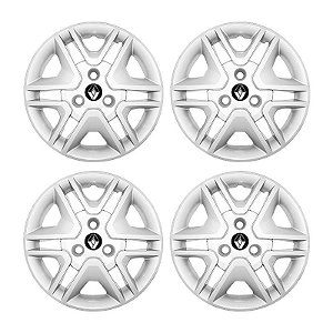 Jogo Calota Aro 14 Renault Kwid modelo 2018/2019 Prata