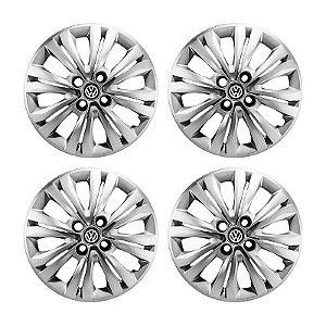 Jogo Calota aro 14 VW Gol G7 Modelo 2017/18 Prata