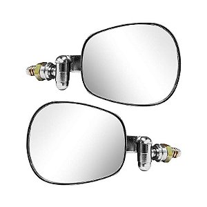 Par Retrovisor VW Fusca Brasília Raquete Cromado