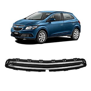 Grade Superior Gm Onix Prisma 2013 a 2016 Preto + Friso Cromado