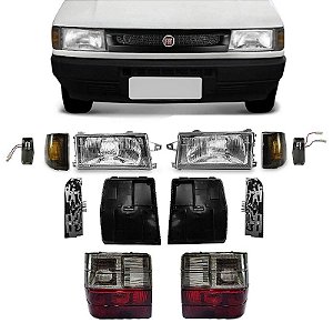 Kit Completo Uno 91/03 Lanternas Piscas Fumê Farois