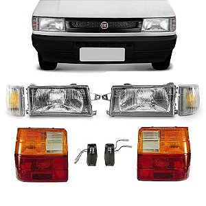 Kit Uno 91/03 Lentes Ambar Piscas Cristal e Farois