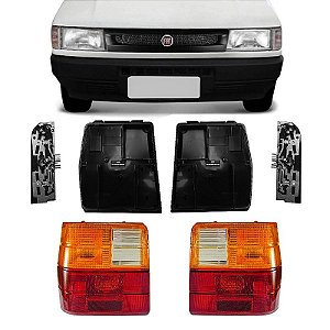 Kit Traseiro Uno 91/03 Lanternas Âmbar Soquetes e Carcaças