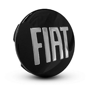 Calotinha 60mm Centro de Roda Fiat Freemont Toro Preta com Cromado