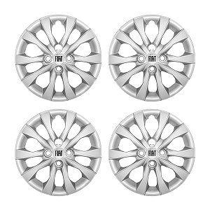 Jogo Calota Aro 14 Fiat Mobi modelo 2021 2022 prata