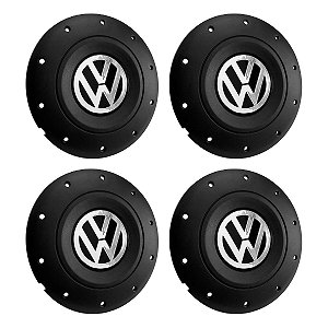 Jogo Calota Centro Roda De Ferro Vw Aro 14 15 Amarok 5 Furos