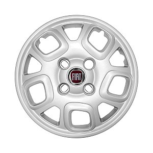 Jogo Calota aro 13 Fiat Uno Attractive/Vivace 2015/2016 prata