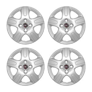Jogo Calota aro 14 Fiat Strada 2013/2020 prata