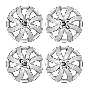 Jogo Calota aro 14 Fiat Palio Attractive 2012/2013 prata