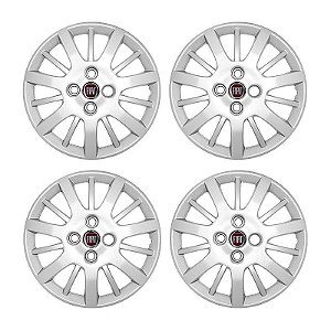 Jogo Calota aro 14 Fiat Siena Palio 2009/2010 prata