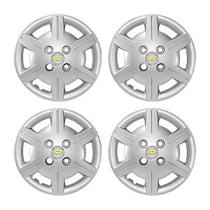 Jogo Calota Aro 13 Chevrolet Corsa Classic 2012/2015 Prata