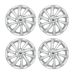 Jogo Calota Aro 15 Fiat Strada 2021 prata