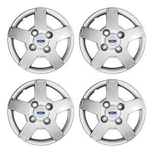 Jogo Calota Aro 13 Ford Ka 2008/2012 prata