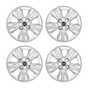 Jogo Calota aro 14 Fiat Uno Way 2011/2012 prata