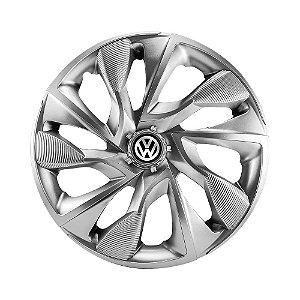Calota Esportiva Aro 14 DS4 Prata Volkswagen emblema resinado