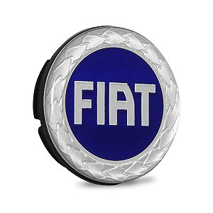 Jogo Calotinha 49,6mm Centro de Roda Fiat Azul