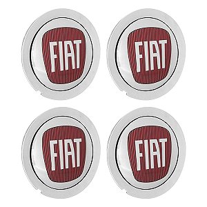 Jogo Calota Central 147mm Scorro S172 S181 Fiat Vermelho