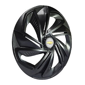 Jogo Calota Esportiva Aro 14 Nitro Grafite emblema GM Prata