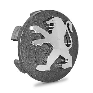 Calotinha 60mm Centro de Roda Peugeot 206 207 208 307 Hoggar Grafite e Cromada
