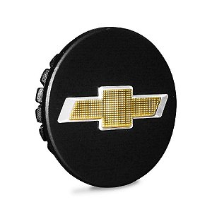 Calotinha 58mm Centro de Roda GM Onix Cruze Agile Cobalt Prisma 20 garras Preta