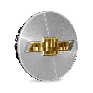 Calotinha 58mm Centro de Roda GM Onix Cruze Agile Cobalt Prisma 20 garras Prata