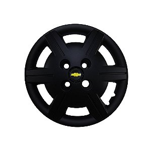 Jogo Calota Preto Fosco Aro 13 Corsa Classic Emblema Preto