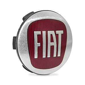 Calotinha 56mm Centro de Roda Scorro Emblema Fiat Vermelho