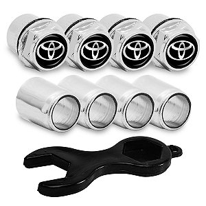 Capa Bico de Válvula Cromado Pneu Toyota
