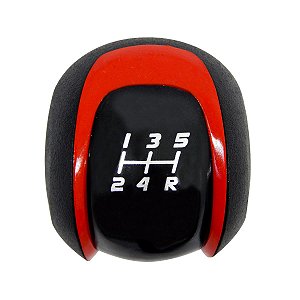 Manopla Bola de Câmbio Fiat Argo Cronos com detalhe Vermelho