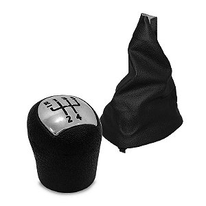 Manopla Bola de Câmbio Renault Clio II Cromada + coifa
