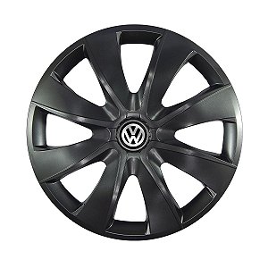 Jogo Calota Esportiva aro 14 Prime Grafite Emblema Volkswagen