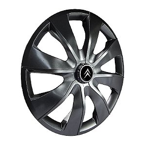 Calota Esportiva aro 14 Prime Grafite Emblema Citroen