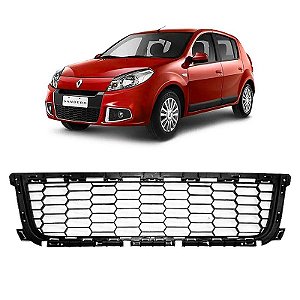 Grade Central de Para-Choque Renault Sandero 2012 a 2014