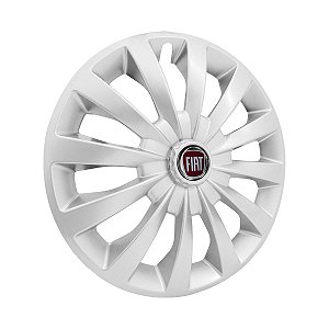Calota Esportiva aro 13 Passat CC Prata emblema Fiat Vermelho